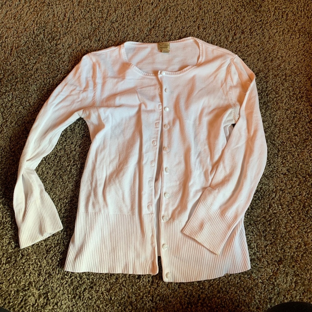 white button down cardigan - size S
